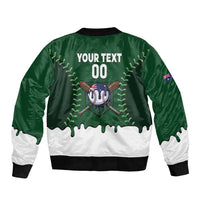 Australia 2026 Baseball Custom Sleeve Zip Bomber Jacket Go Aussie Drip Style