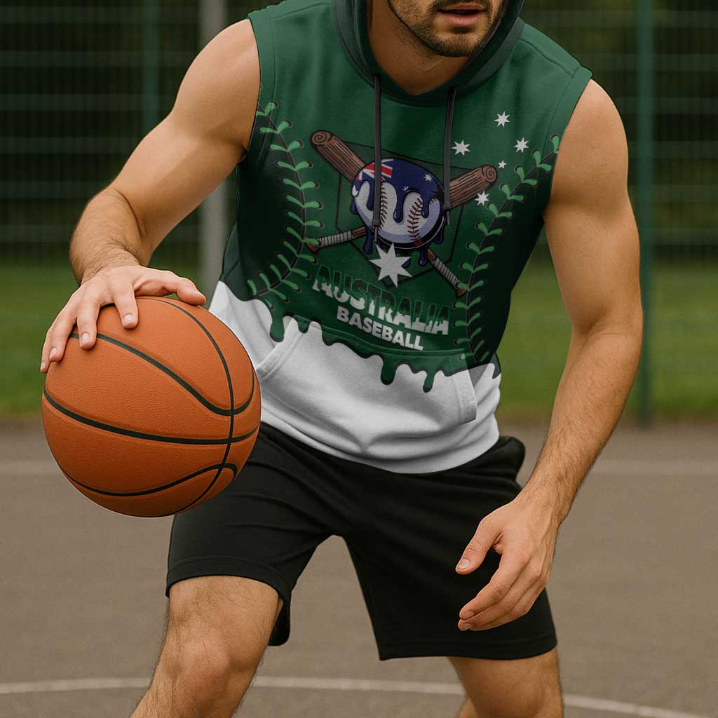 Australia 2026 Baseball Custom Sleeveless Hoodie Go Aussie Drip Style