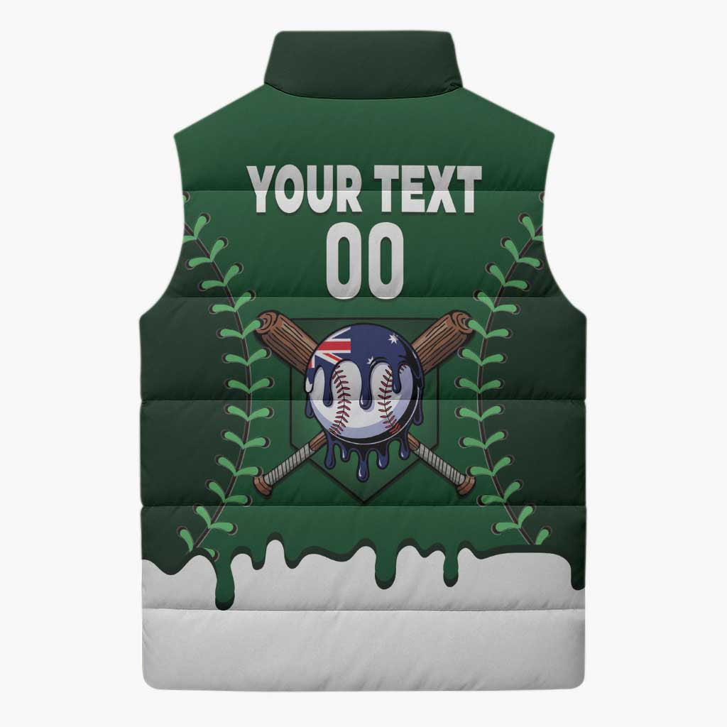 Australia 2026 Baseball Custom Sleeveless Puffer Jacket Go Aussie Drip Style