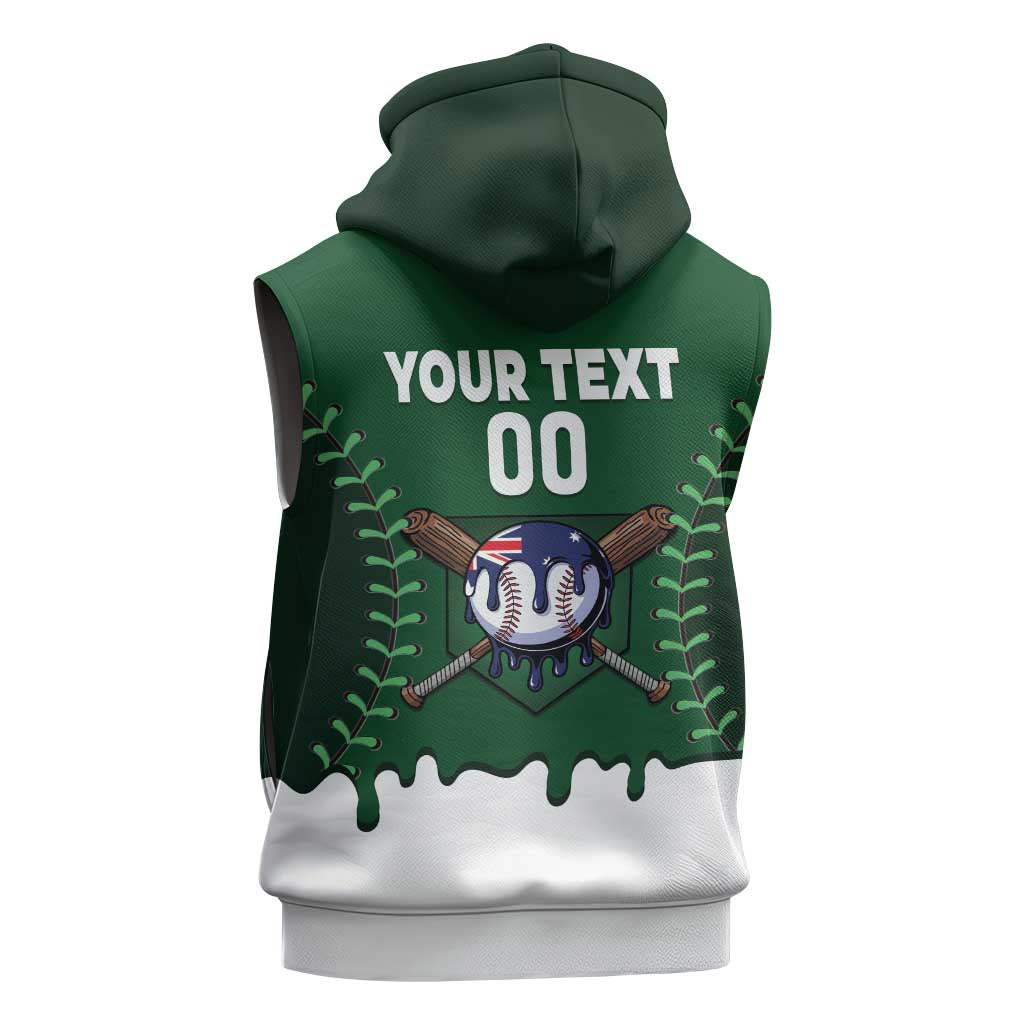 Australia 2026 Baseball Custom Sleeveless Zip Hoodie Go Aussie Drip Style