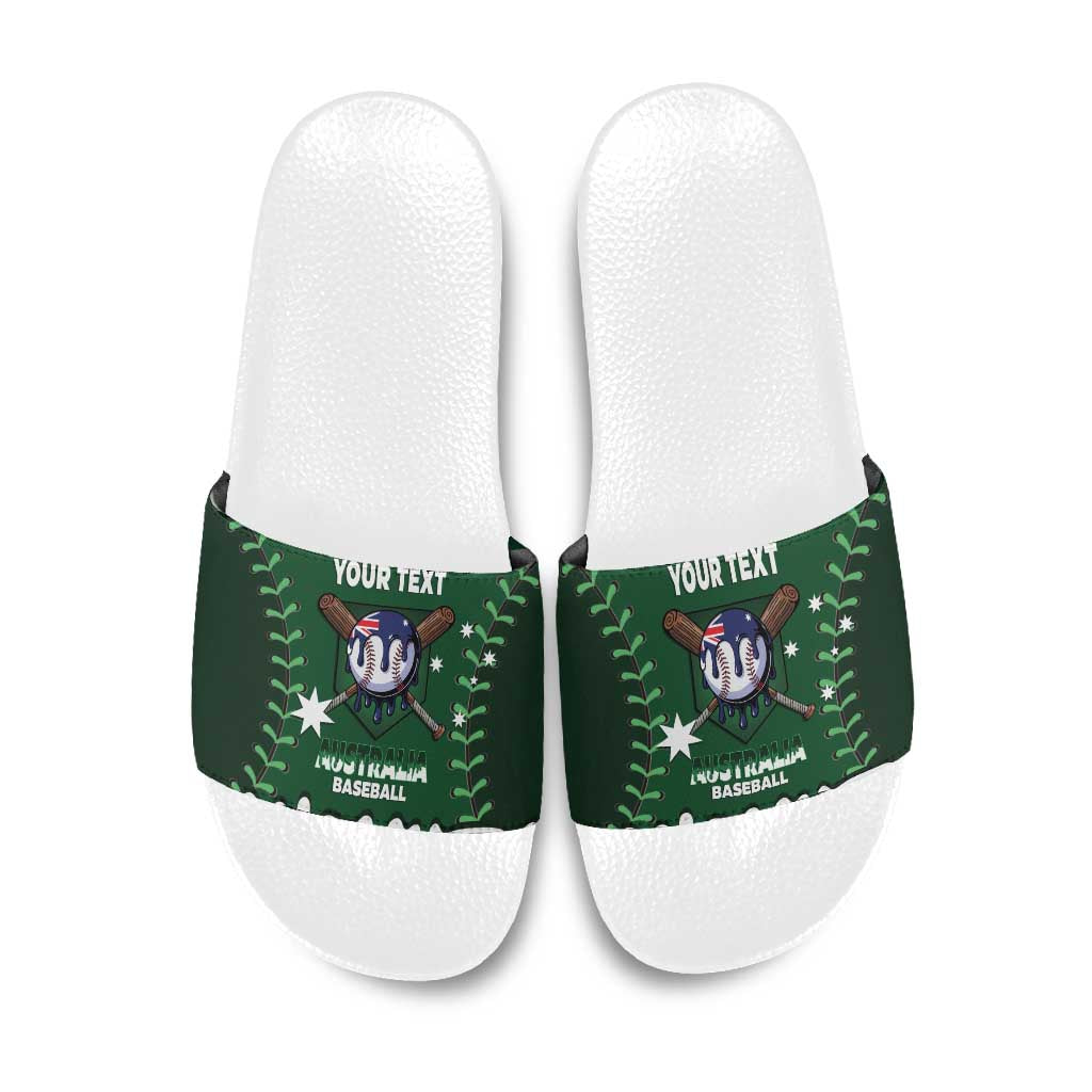 Australia 2026 Baseball Custom Slide Sandals Go Aussie Drip Style