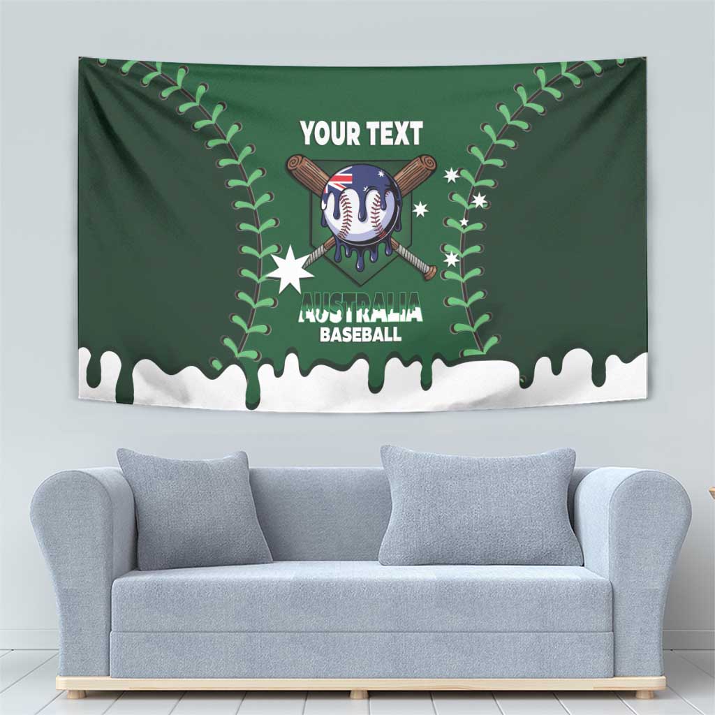 Australia 2026 Baseball Custom Tapestry Go Aussie Drip Style