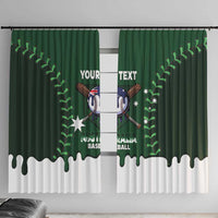 Australia 2026 Baseball Custom Window Curtain Go Aussie Drip Style