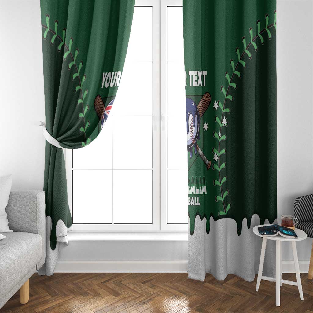 Australia 2026 Baseball Custom Window Curtain Go Aussie Drip Style
