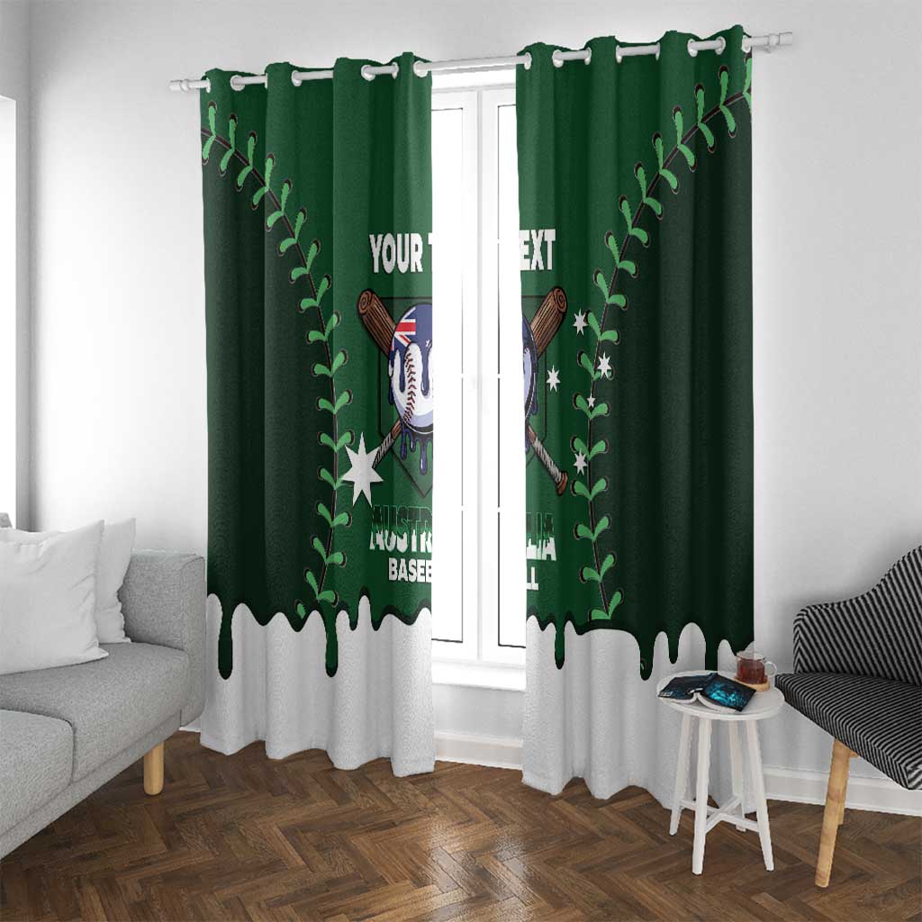 Australia 2026 Baseball Custom Window Curtain Go Aussie Drip Style