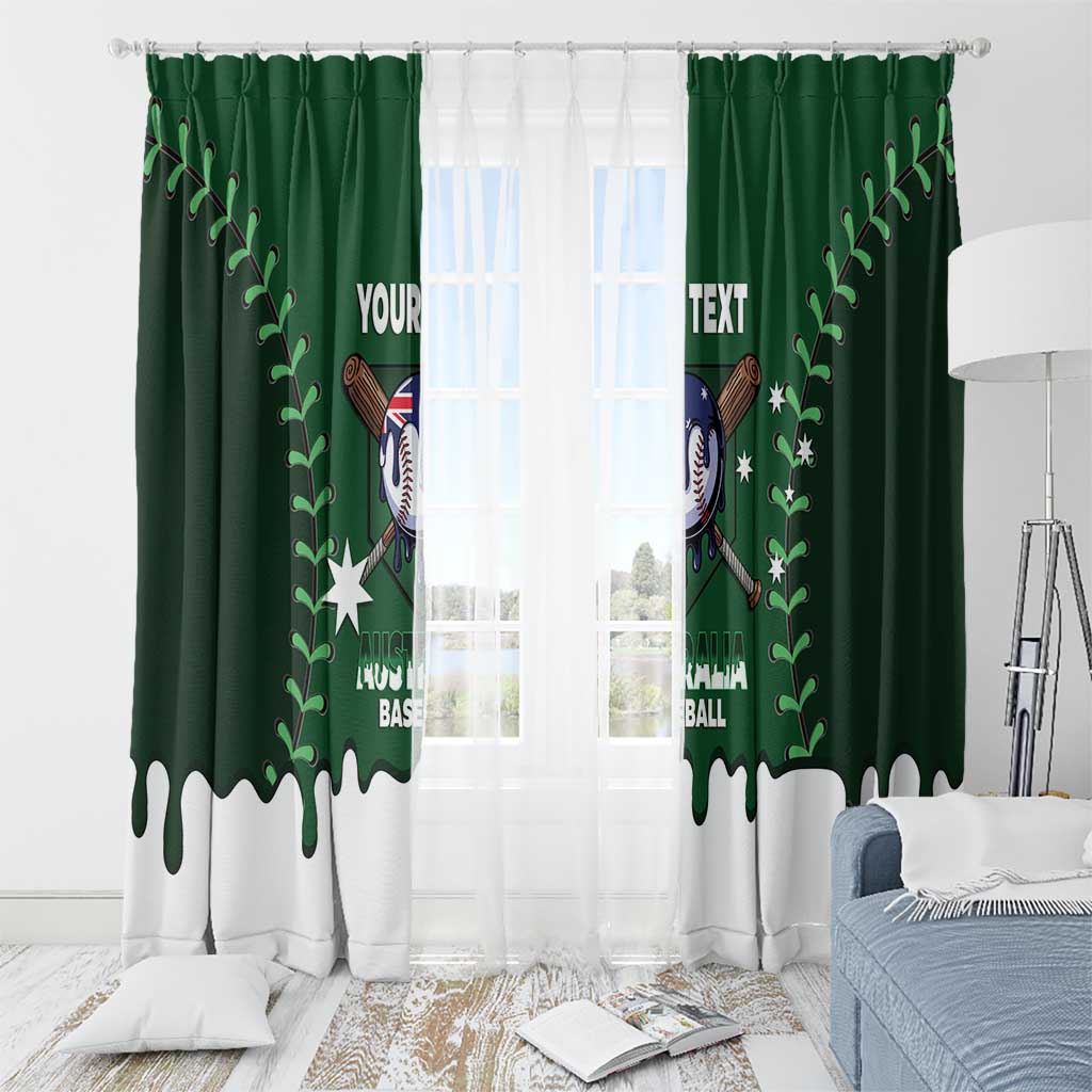 Australia 2026 Baseball Custom Window Curtain Go Aussie Drip Style