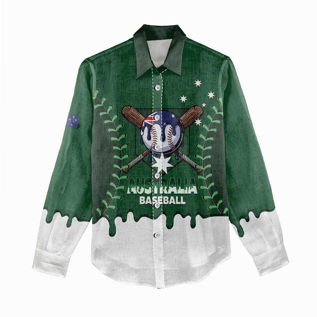 Australia 2026 Baseball Custom Women Casual Shirt Go Aussie Drip Style