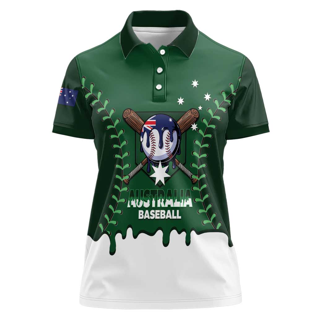 Australia 2026 Baseball Custom Women Polo Shirt Go Aussie Drip Style