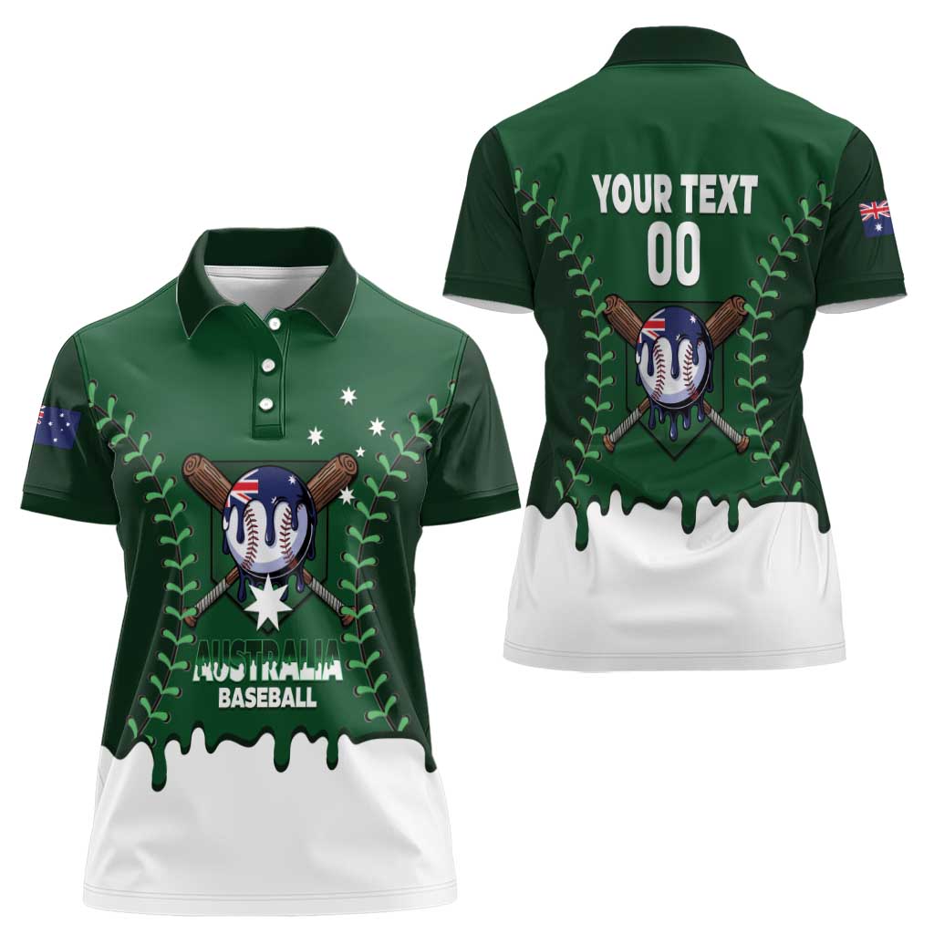 Australia 2026 Baseball Custom Women Polo Shirt Go Aussie Drip Style