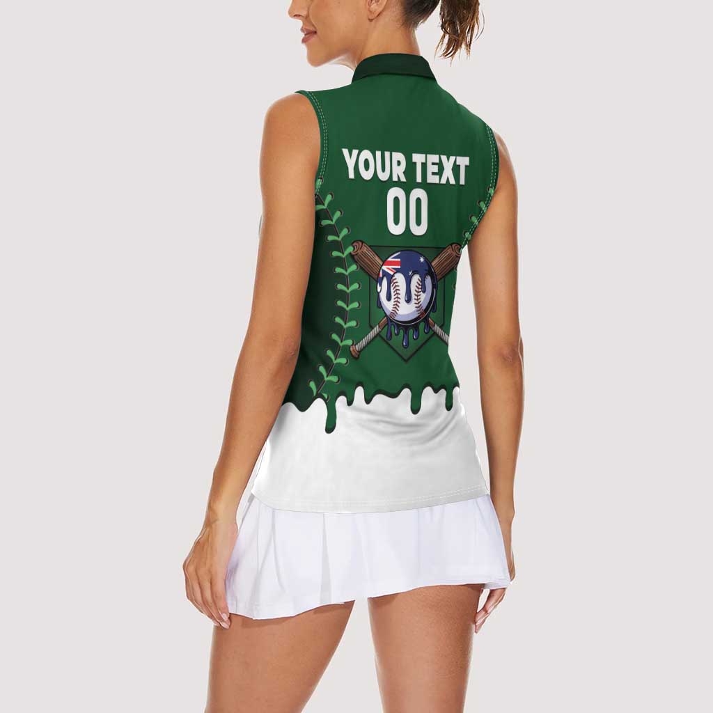 Australia 2026 Baseball Custom Women Sleeveless Polo Shirt Go Aussie Drip Style