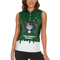 Australia 2026 Baseball Custom Women Sleeveless Polo Shirt Go Aussie Drip Style