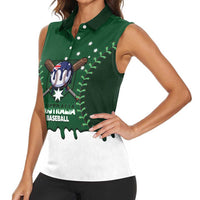 Australia 2026 Baseball Custom Women Sleeveless Polo Shirt Go Aussie Drip Style