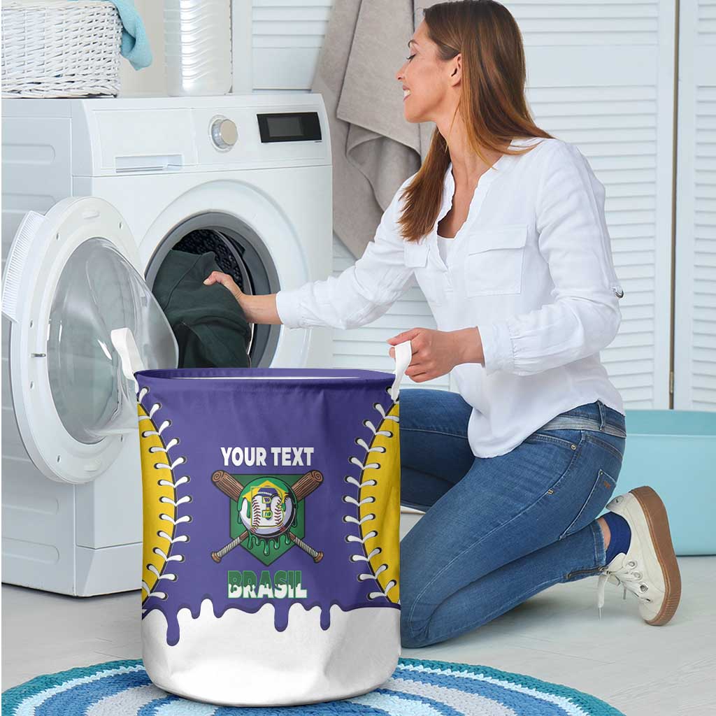 Brazil 2026 Baseball Custom Laundry Basket Go Champions Drip Style