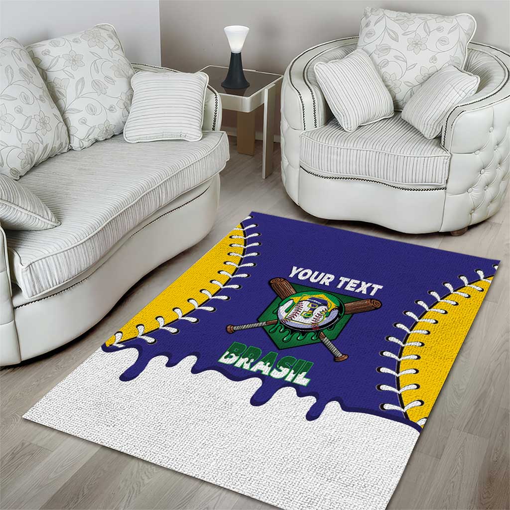 Brazil 2026 Baseball Custom Area Rug Go Champions Drip Style