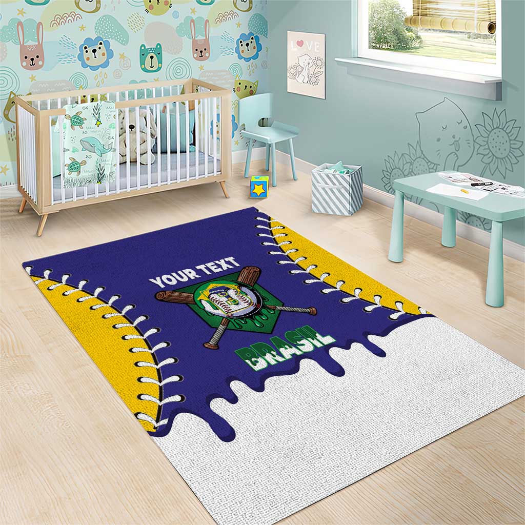 Brazil 2026 Baseball Custom Area Rug Go Champions Drip Style