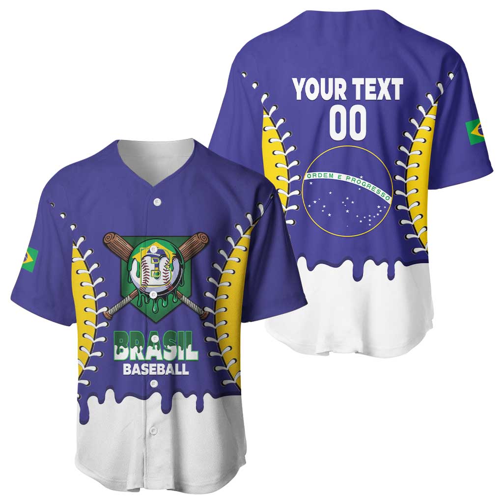 Brazil 2026 Baseball Custom Baseball Jersey Go Champions Drip Style