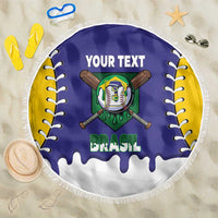 Brazil 2026 Baseball Custom Beach Blanket Go Champions Drip Style