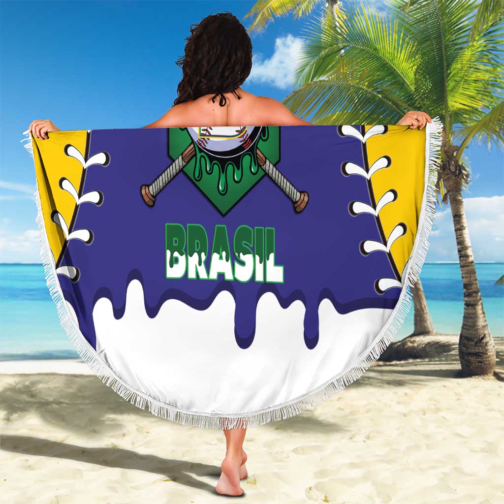 Brazil 2026 Baseball Custom Beach Blanket Go Champions Drip Style