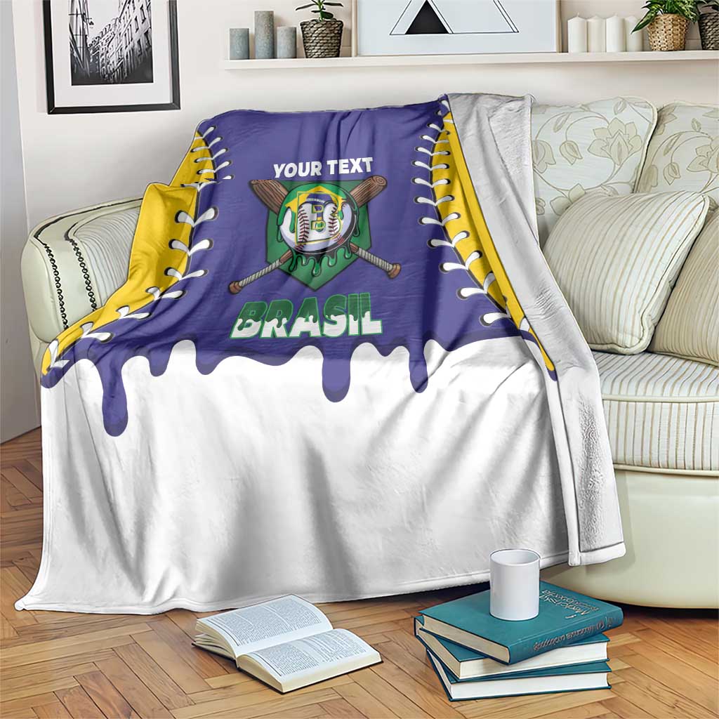 Brazil 2026 Baseball Custom Blanket Go Champions Drip Style