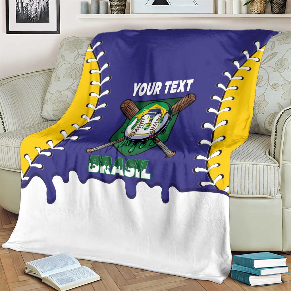 Brazil 2026 Baseball Custom Blanket Go Champions Drip Style