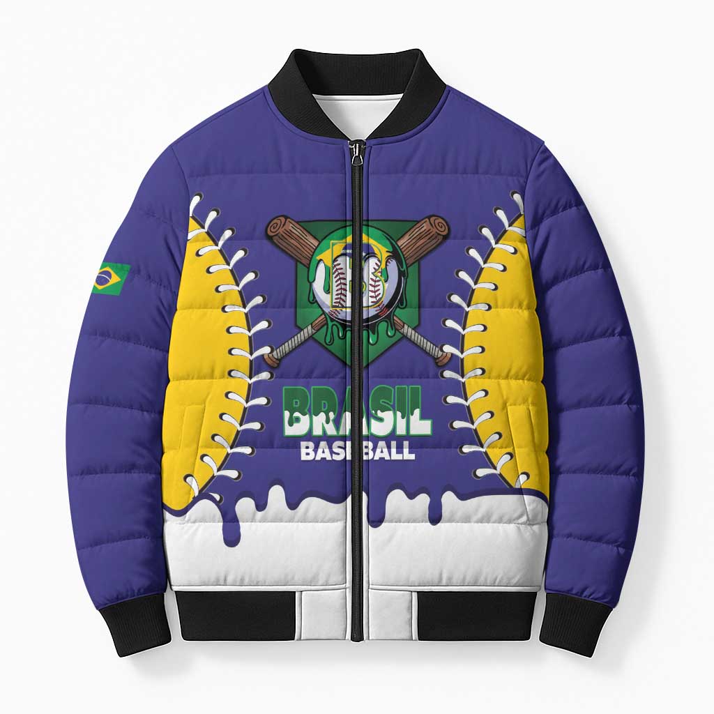 Brazil 2026 Baseball Custom Bomber Puffer Jacket Go Champions Drip Style