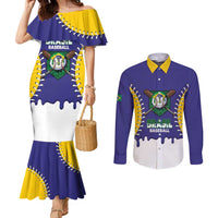 Brazil 2026 Baseball Custom Couples Matching Mermaid Dress and Long Sleeve Button Shirt Go Champions Drip Style