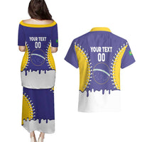 Brazil 2026 Baseball Custom Couples Matching Puletasi and Hawaiian Shirt Go Champions Drip Style