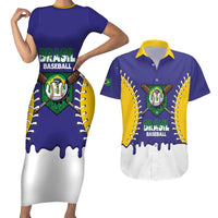 Brazil 2026 Baseball Custom Couples Matching Short Sleeve Bodycon Dress and Hawaiian Shirt Go Champions Drip Style