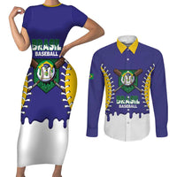 Brazil 2026 Baseball Custom Couples Matching Short Sleeve Bodycon Dress and Long Sleeve Button Shirt Go Champions Drip Style