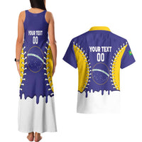 Brazil 2026 Baseball Custom Couples Matching Tank Maxi Dress and Hawaiian Shirt Go Champions Drip Style