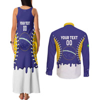 Brazil 2026 Baseball Custom Couples Matching Tank Maxi Dress and Long Sleeve Button Shirt Go Champions Drip Style