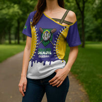 Brazil 2026 Baseball Custom Cross Shoulder Shirt Go Champions Drip Style