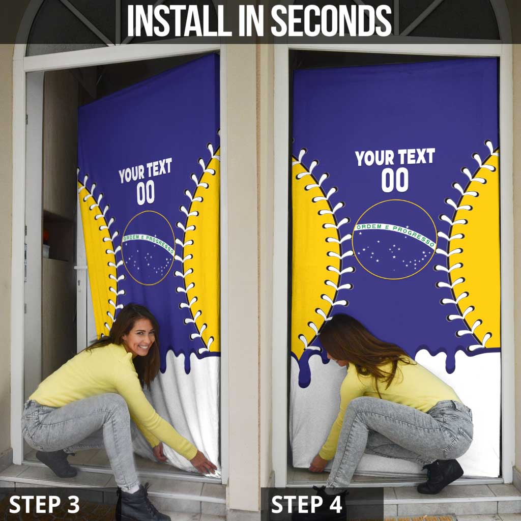 Brazil 2026 Baseball Custom Door Cover Go Champions Drip Style