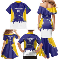 Brazil 2026 Baseball Custom Family Matching Mermaid Dress and Hawaiian Shirt Go Champions Drip Style