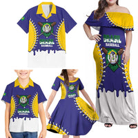 Brazil 2026 Baseball Custom Family Matching Off Shoulder Maxi Dress and Hawaiian Shirt Go Champions Drip Style