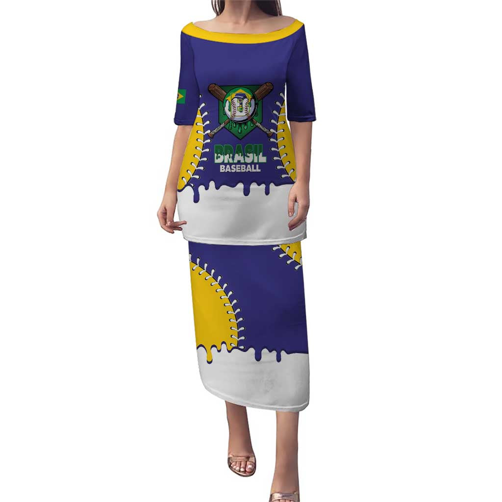 Brazil 2026 Baseball Custom Family Matching Puletasi and Hawaiian Shirt Go Champions Drip Style