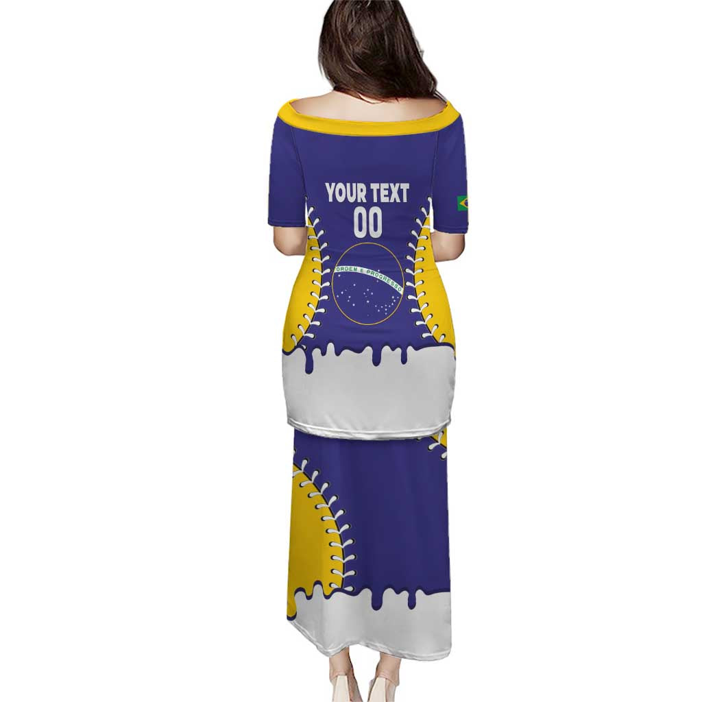 Brazil 2026 Baseball Custom Family Matching Puletasi and Hawaiian Shirt Go Champions Drip Style
