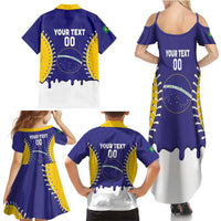 Brazil 2026 Baseball Custom Family Matching Summer Maxi Dress and Hawaiian Shirt Go Champions Drip Style