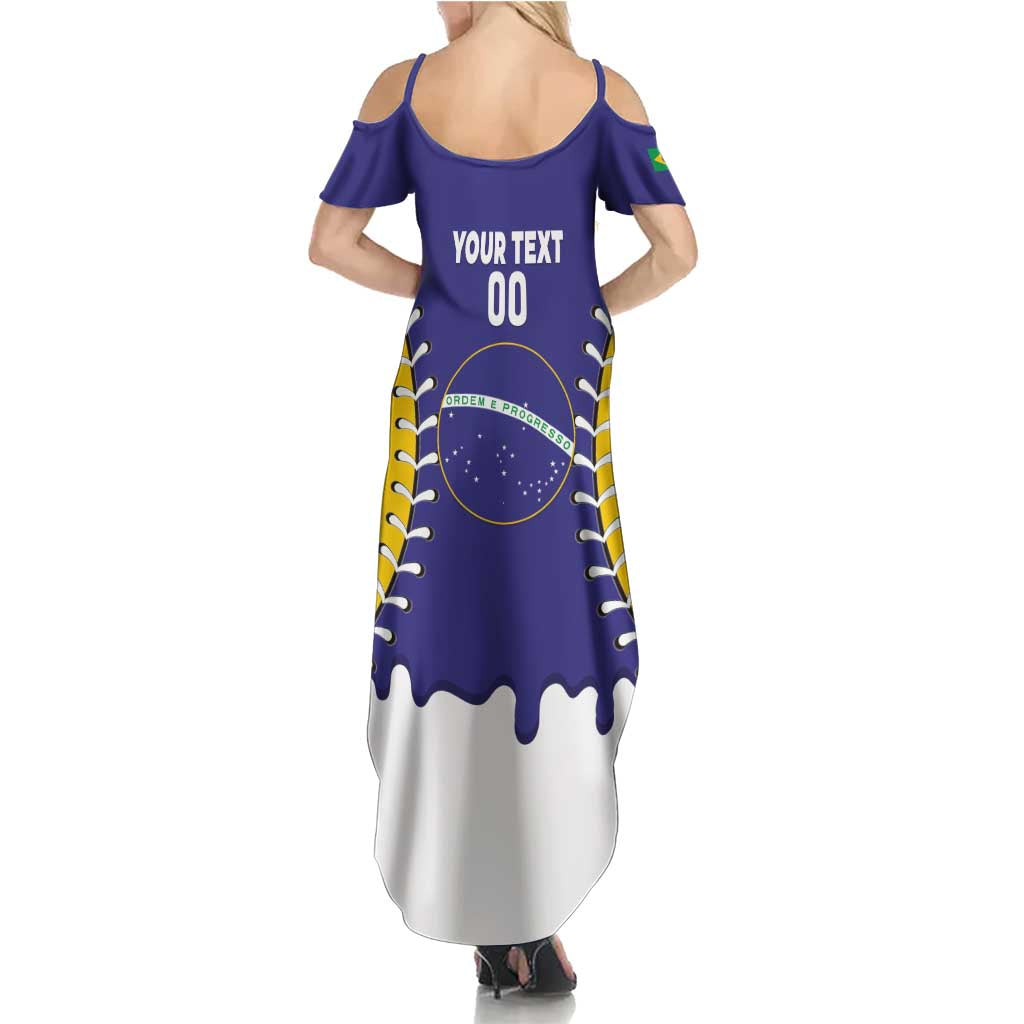 Brazil 2026 Baseball Custom Family Matching Summer Maxi Dress and Hawaiian Shirt Go Champions Drip Style