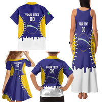 Brazil 2026 Baseball Custom Family Matching Tank Maxi Dress and Hawaiian Shirt Go Champions Drip Style