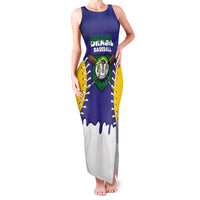 Brazil 2026 Baseball Custom Family Matching Tank Maxi Dress and Hawaiian Shirt Go Champions Drip Style