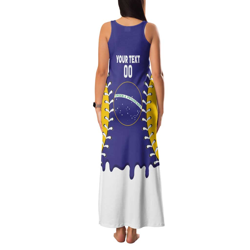 Brazil 2026 Baseball Custom Family Matching Tank Maxi Dress and Hawaiian Shirt Go Champions Drip Style