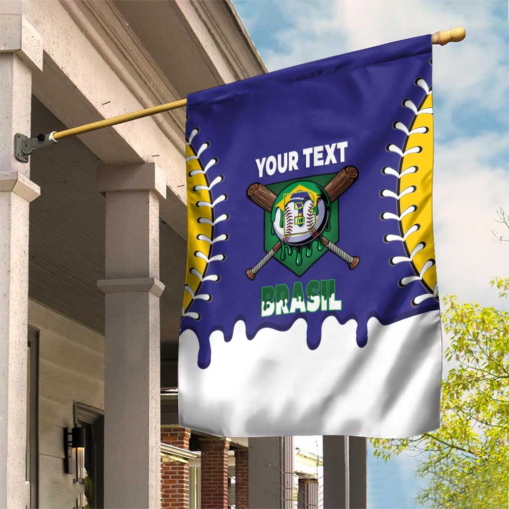 Brazil 2026 Baseball Custom Garden Flag Go Champions Drip Style