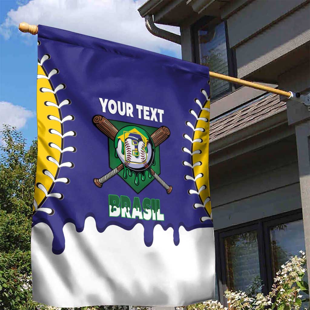 Brazil 2026 Baseball Custom Garden Flag Go Champions Drip Style