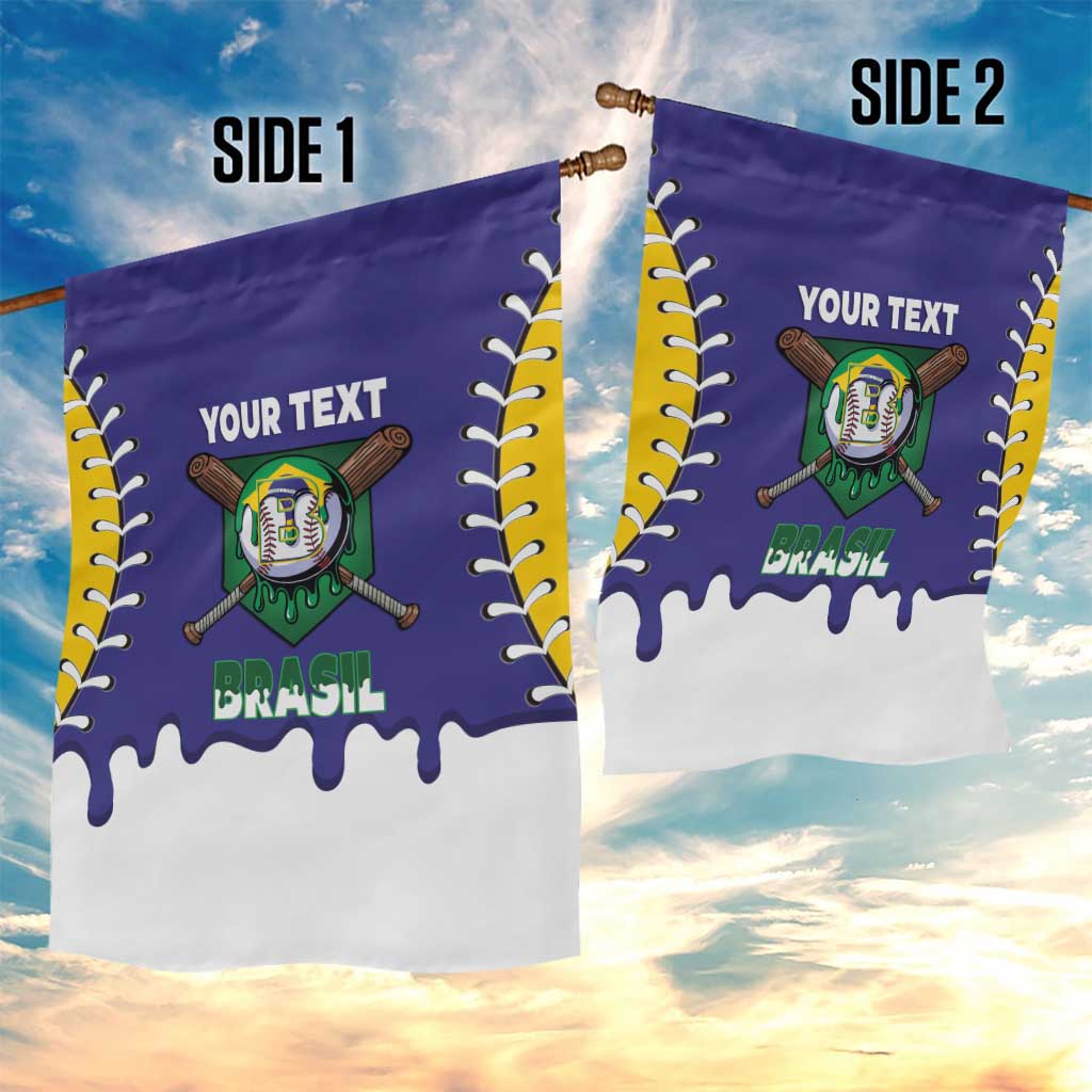Brazil 2026 Baseball Custom Garden Flag Go Champions Drip Style