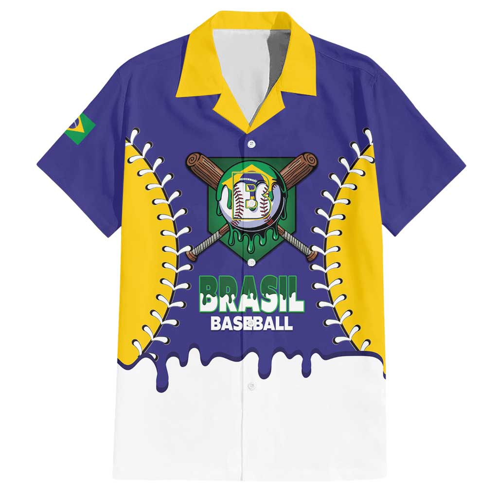 Brazil 2026 Baseball Custom Hawaiian Shirt Go Champions Drip Style