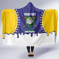 Brazil 2026 Baseball Custom Hooded Blanket Go Champions Drip Style