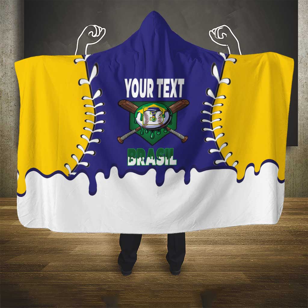 Brazil 2026 Baseball Custom Hooded Blanket Go Champions Drip Style