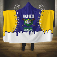 Brazil 2026 Baseball Custom Hooded Blanket Go Champions Drip Style