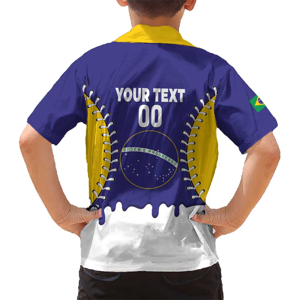 Brazil 2026 Baseball Custom Kid Hawaiian Shirt Go Champions Drip Style